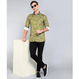 Men's Casual Viscose Rayon Printed Full Sleeve Collar Shirt (Multicolor)