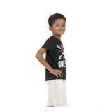 Multi-colored cotton boy's short sleeve printed T-shirts pack of 2, vibrant printed crew neck style