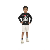 Multicolor cotton printed full sleeve boy's t-shirts (pack of 3), crew neck design