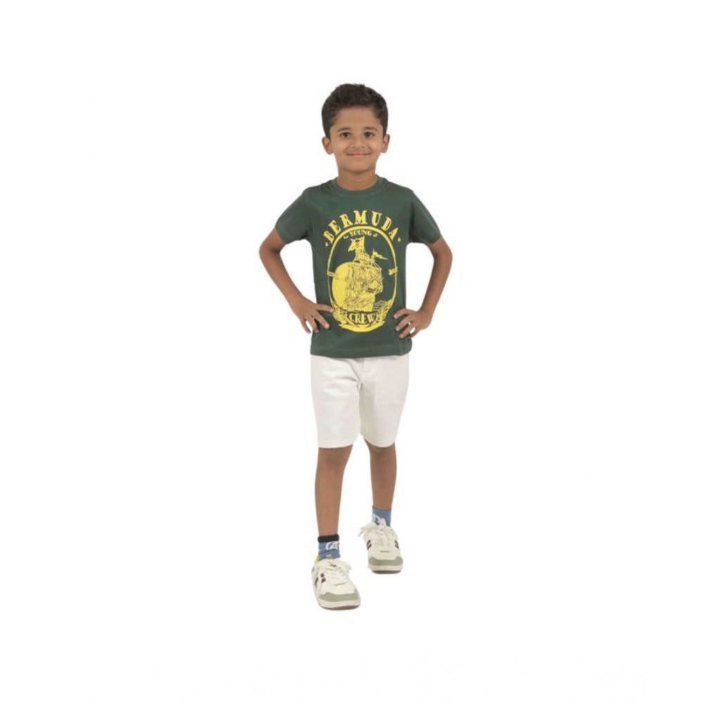 Multicolor cotton printed crew neck short sleeve boy's t-shirts pack of 2, vibrant designs on comfortable cotton fabric