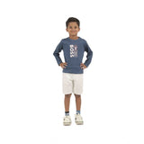 Multi-colored cotton printed boy's full sleeve T-shirts (pack of 2)