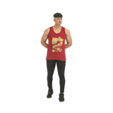 Multi-colored men's casual cotton printed sleeveless tees (pack of 2), crew neck style for versatile summer fashion