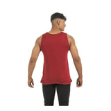 Men's multicolor printed cotton sleeveless t-shirts (pack of 2), crew neck style, casual wear on display