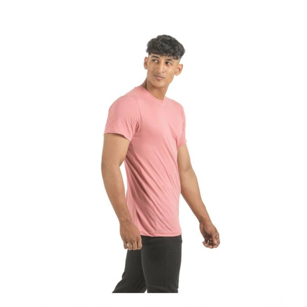 Multi-colored cotton men's casual short sleeve T-shirts (pack of 2), solid pattern, crew neck design