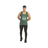Multicolor printed men's cotton casual sleeveless crew neck t-shirts, pack of 2