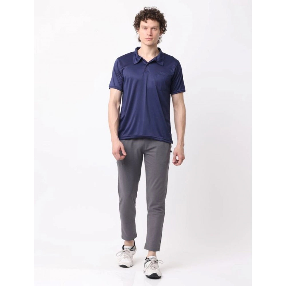 Men's multicolor solid cotton blend casual short sleeve T-shirts pack, featuring collar neck and short sleeves design