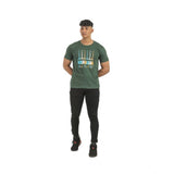 Multicolor men's casual cotton printed short sleeve t-shirts (pack of 2), crew neck, vibrant design on display