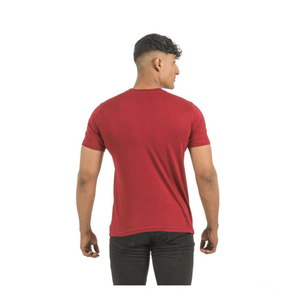 Multicolor printed men's cotton casual short sleeve t-shirts (pack of 2), crew neck style