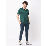Multicolor cotton blend men's casual short sleeve t-shirts pack, solid pattern on display