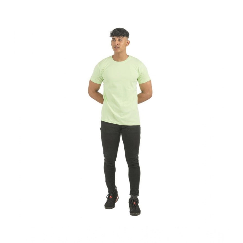 Men's multicolor cotton solid short sleeve crew neck t-shirts (pack of 2)