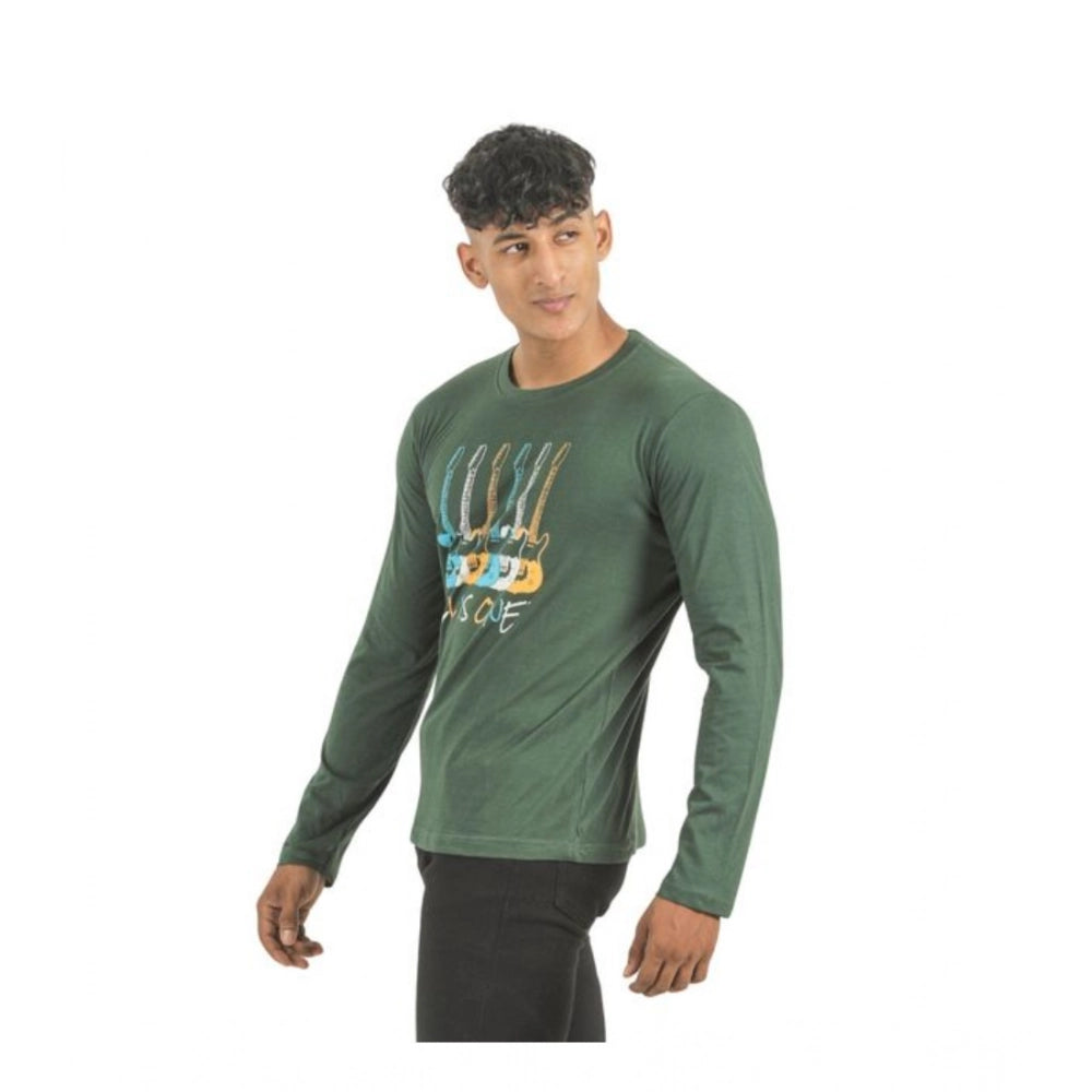 Men's multicolor cotton printed full sleeve t-shirts pack, casual style with crew neck and long sleeves