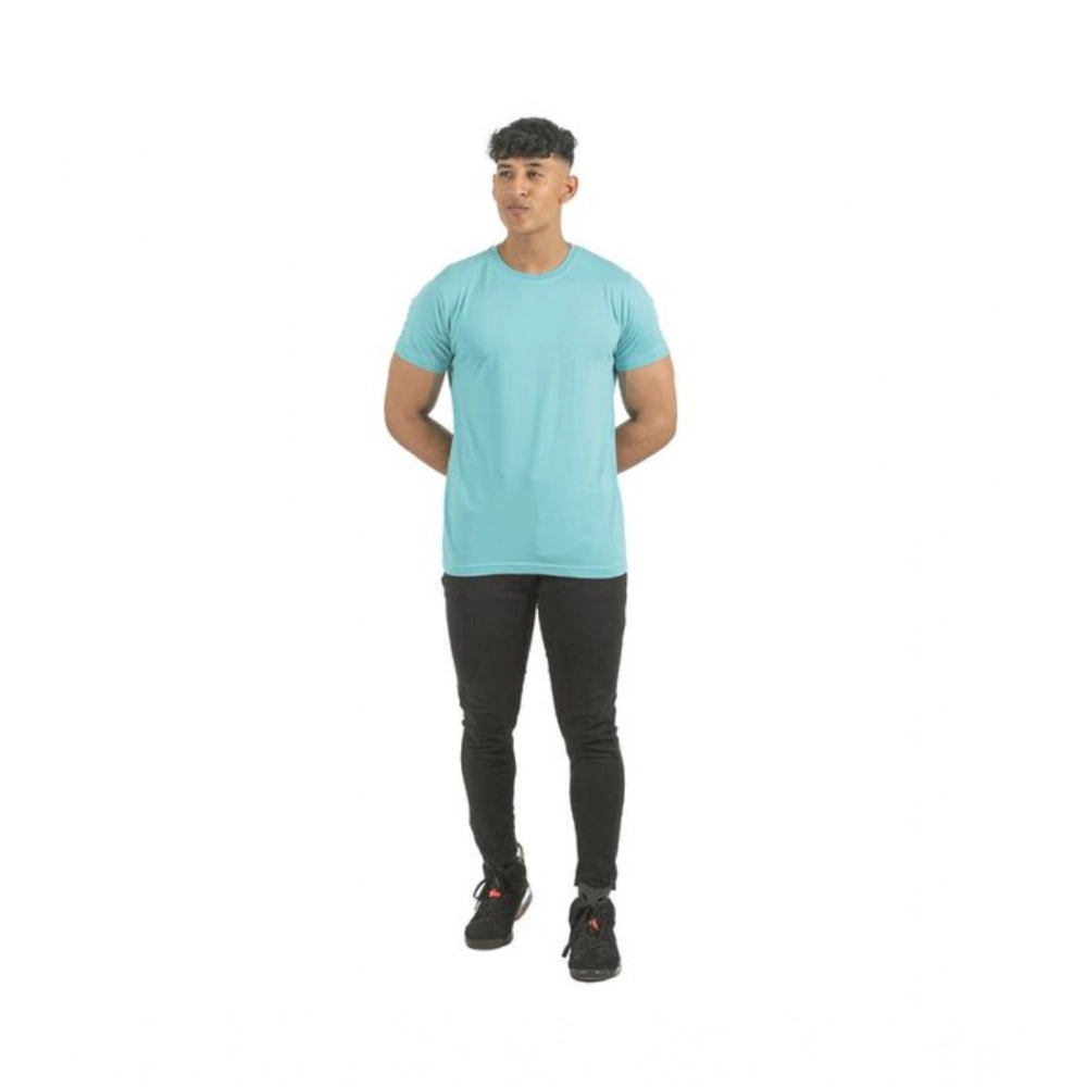 Multi-colored cotton men's short sleeve t-shirts (2 pack), solid pattern, crew neck design
