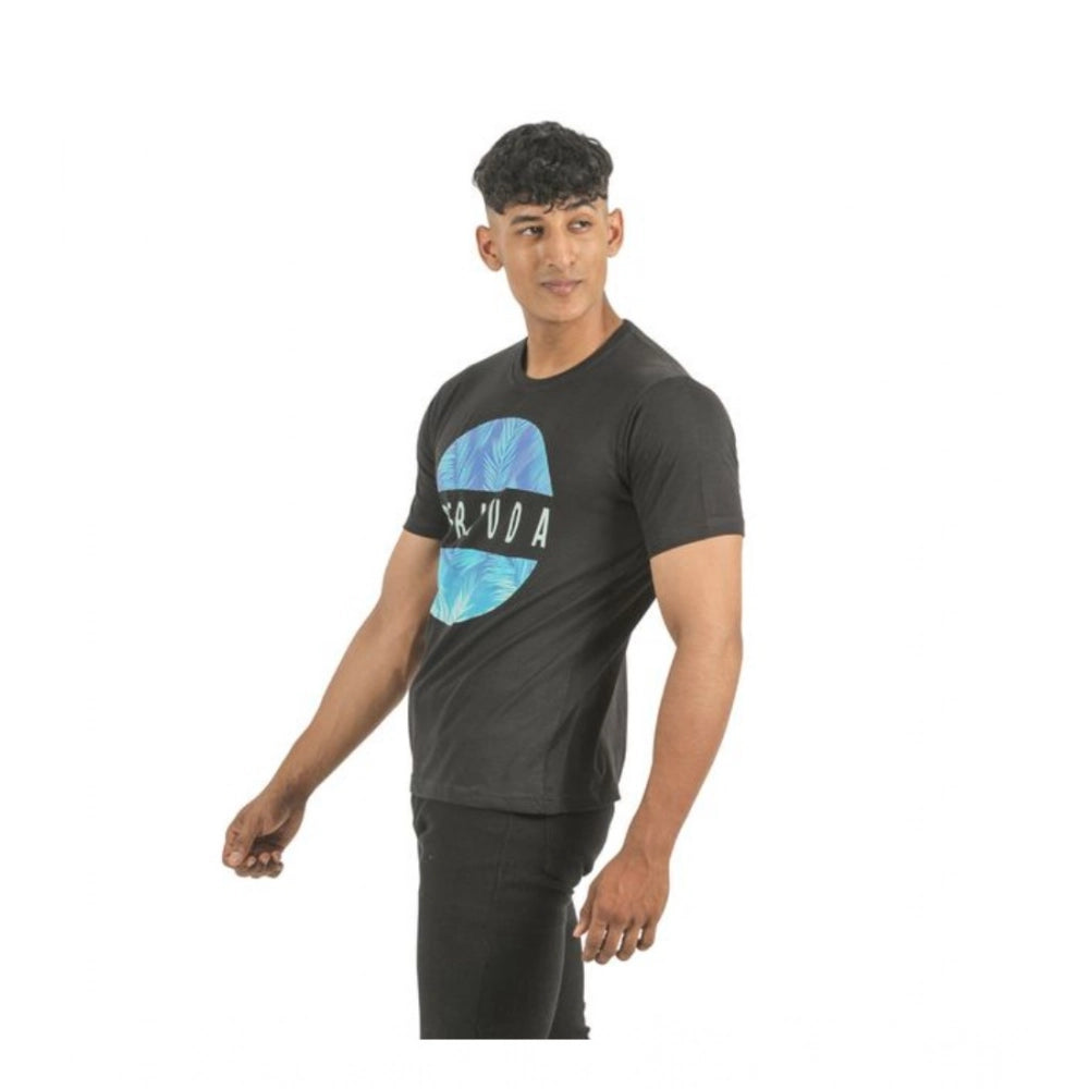 Multicolor men's cotton printed short sleeve t-shirts (2 pack), crew neck, casual style