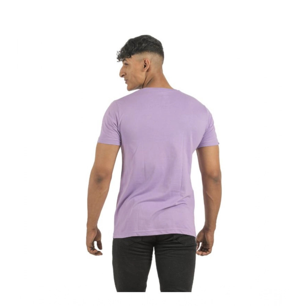 Multicolor men's cotton casual short sleeve t-shirts - pack of 2, solid design with crew neck