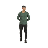 Men's multicolor cotton solid full sleeve t-shirts pack, crew neck style - casual wear on model