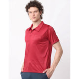 Multi-colored men's casual cotton blend short sleeve T-shirts (pack of 2), solid design with collar neck, ideal for everyday wear