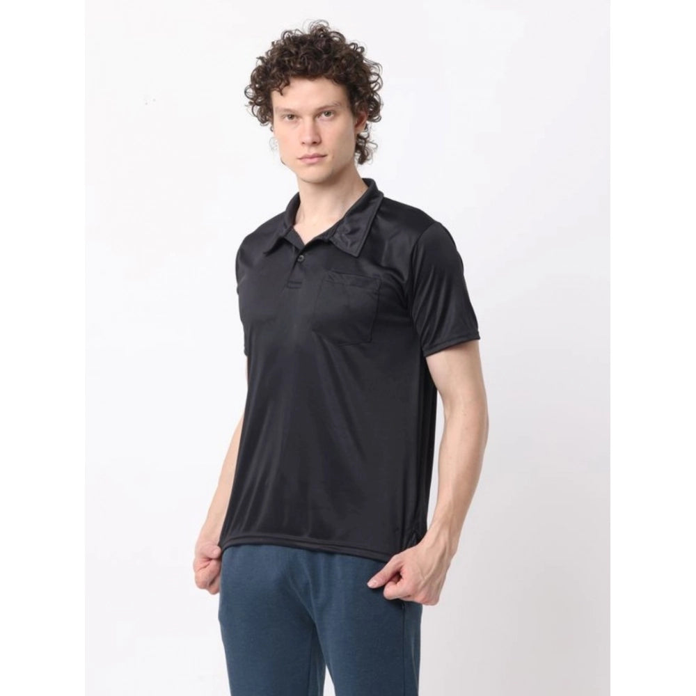 Multicolor cotton blend men's casual short sleeve t-shirts - set of 2, solid pattern