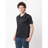 Multicolor cotton blend men's casual short sleeve t-shirts - set of 2, solid pattern