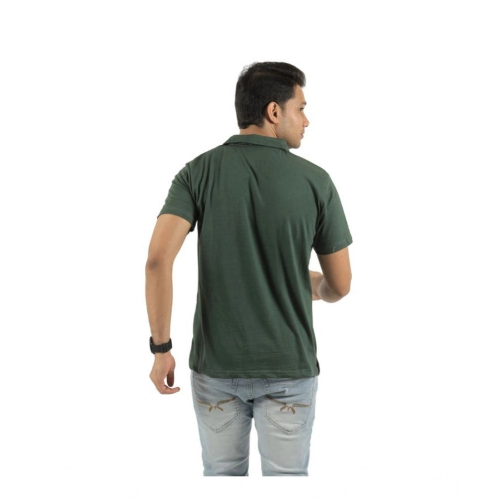 Men's multicolor solid cotton short sleeve t-shirts pack, ideal for casual wear with collar neck