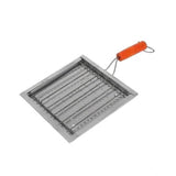Silver steel desk top outdoor mini smoker, perfect for backyard BBQ