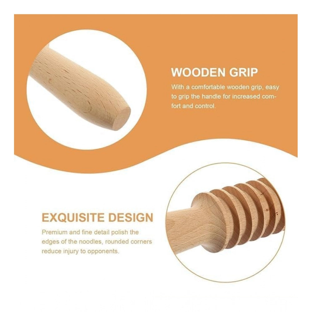 Wood massage tools for sculpting, manual therapy rollers in natural wood tone