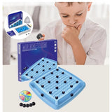Blue plastic magnetic chess games with stones for family fun