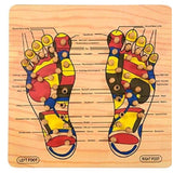 Wood point foot massager for reflexology, 30-point stress relief tool