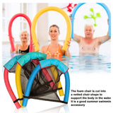 Multicolor plastic inflatable floating chair seat for water toys, ideal for summer fun
