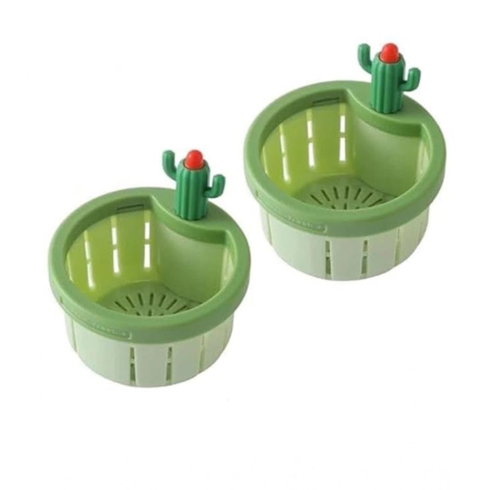 Multicolor plastic kitchen sink drain strainer with fine mesh design, effective food debris filter