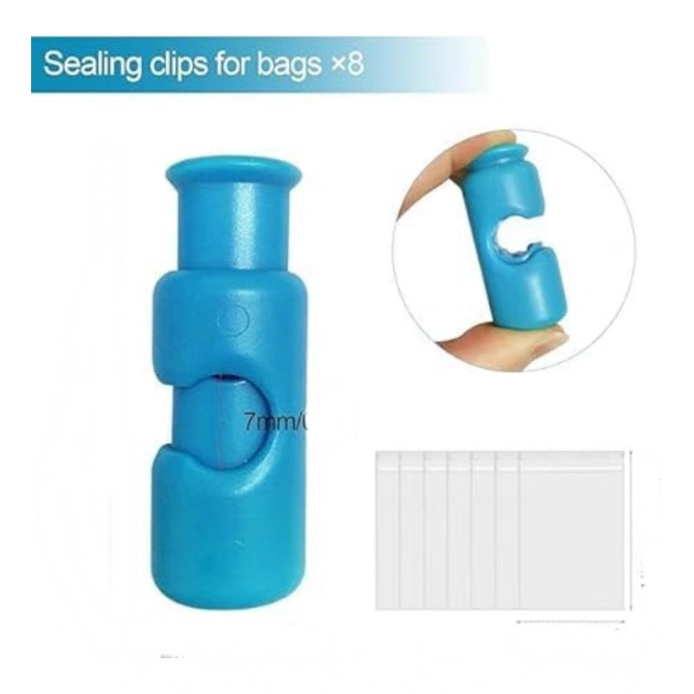 Multicolor plastic food bag sealing clips, set of 6 for non-slip, airtight storage