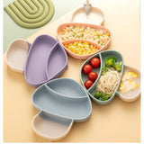 Multicolor silicone mushroom children's plate, creative tableware for nutritious meals