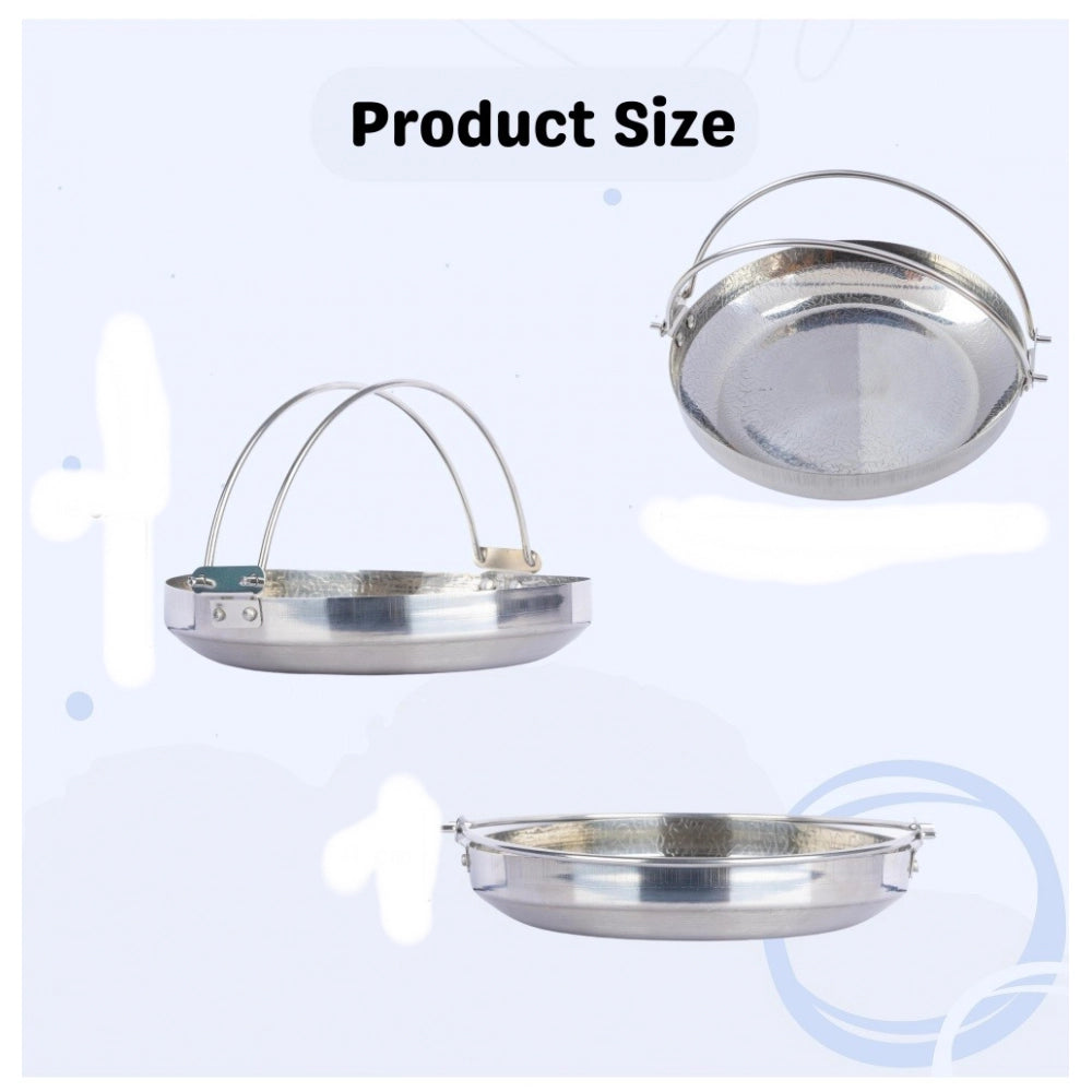 Steel stainless steam bowl, ultra-durable cool-touch handle (silver) for steaming
