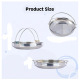 Steel stainless steam bowl, ultra-durable cool-touch handle (silver) for steaming