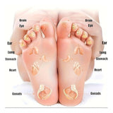Blue plastic folding foot massager with 32 points for acupuncture, stress relief