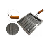 Steel tabletop outdoor mini smoker, stainless steel silver for BBQ cooking at home