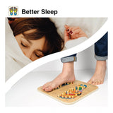 Wood foot massager with 30 reflexology points for stress relief, ideal for triggering feet points