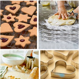 Multicolor steel & plastic 12-piece cookie cutters with various shapes for versatile baking