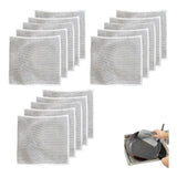 12 Pcs Silver Wire Scrubbers - Soft Cotton Cleaning Pads for Pots & Pans