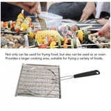 Steel foldable white grilling pan, stainless steel toaster tray (silver) for BBQ cooking