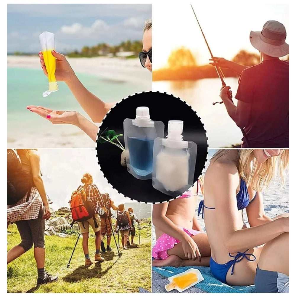 White reusable plastic lotion bags for travel, home, and on-the-go