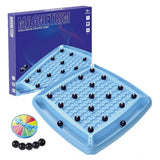 Blue plastic magnetic chess game set for family fun, multiplayer 20 pieces