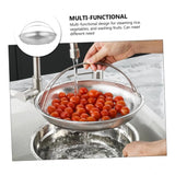 Steel basket plate food steamer, stainless steel handle (silver) for healthy cooking at home