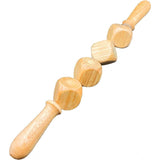 Wood 4 ball body roller massager stick for body fitness, wooden color