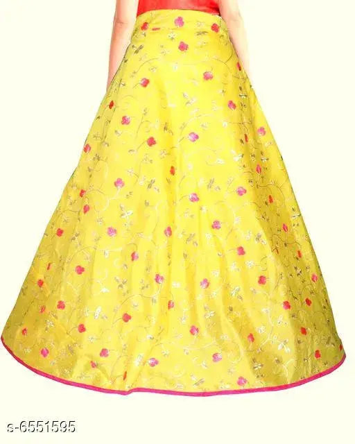 Silk embroidered net Navratri Special long skirt, vibrant Indian traditional wear