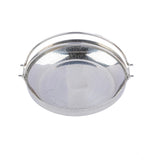 Steel stainless steel steam bowl, ultra-durable with ergonomic cool-touch handle (silver)