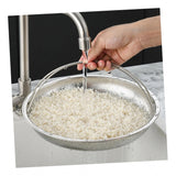 Stainless steel household food steamer with silver handle for healthy cooking