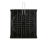 Steel black toaster grill with foldable handle, easy-to-clean stainless steel