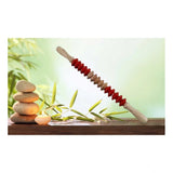 Red wooden massage scraping tools for stress relief and body pain