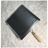 Stainless steel black square BBQ toaster for papads and paneer grilling, steel material