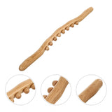 Wood Gua Sha massage tool, manual 8 beads for facial therapy, natural wood material